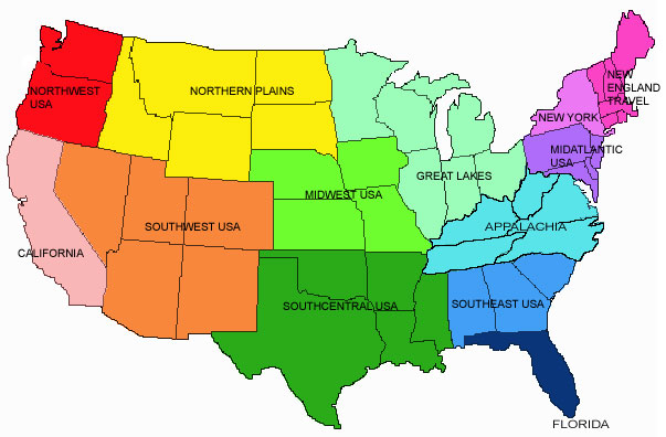 Us Map New England