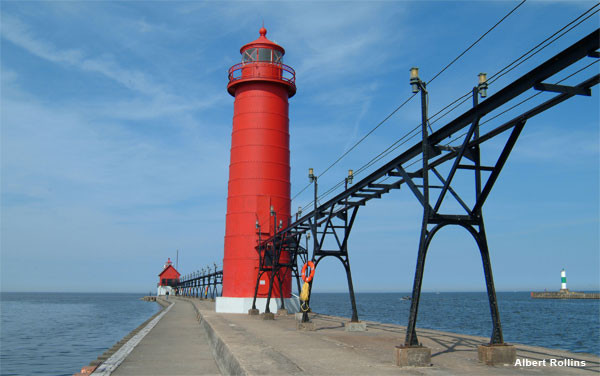 Michigan Lighthouse by Albert Rollins