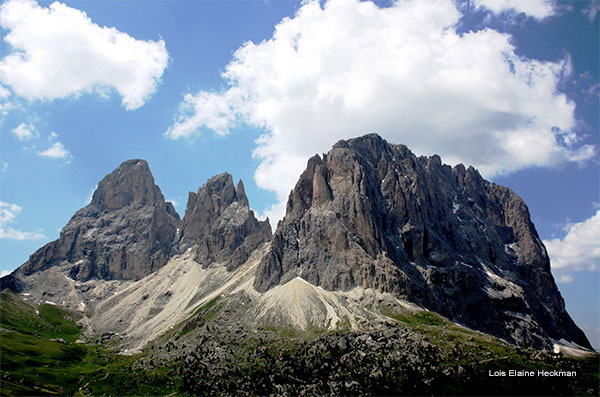 Sassolongo Mountain Group, Italian Dolomites by Lois Elaine Heckman