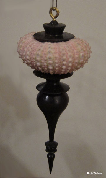 Pink Sea Urchin Ornament by Beth Weiner